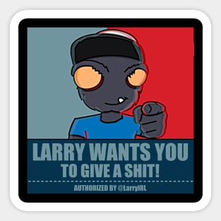 Larry Wants You! (to give a shit) Sticker